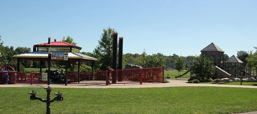 Beech Acres Park all-children's playground and riverboat shelter