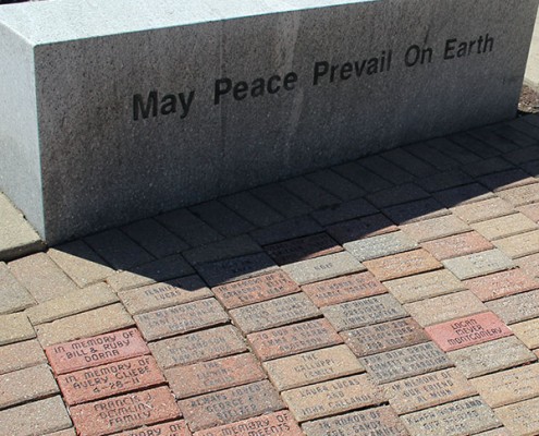 Beech Acres Park GAPP Peace Pole Garden bricks