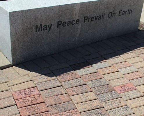 Beech Acres Park GAPP Peace Pole Garden bricks