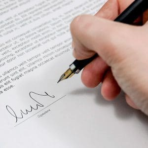 Signing a document