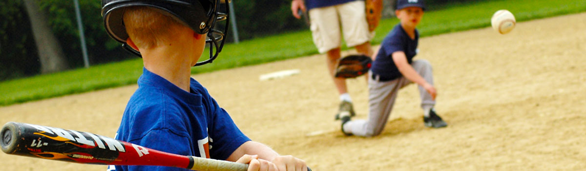 little league game on the riverside park ball diamonds