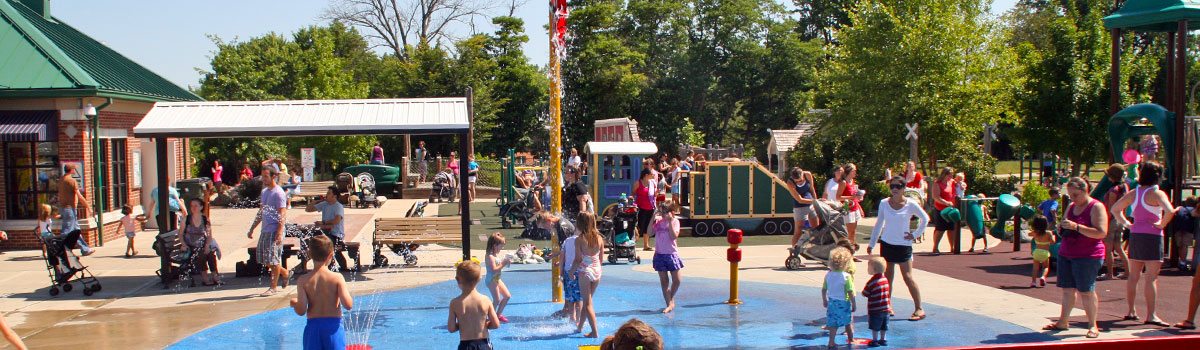 Beech Acres Park playground and water play