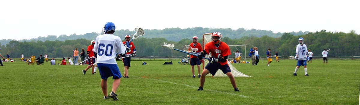 lacrosse players at Clear Creek Park