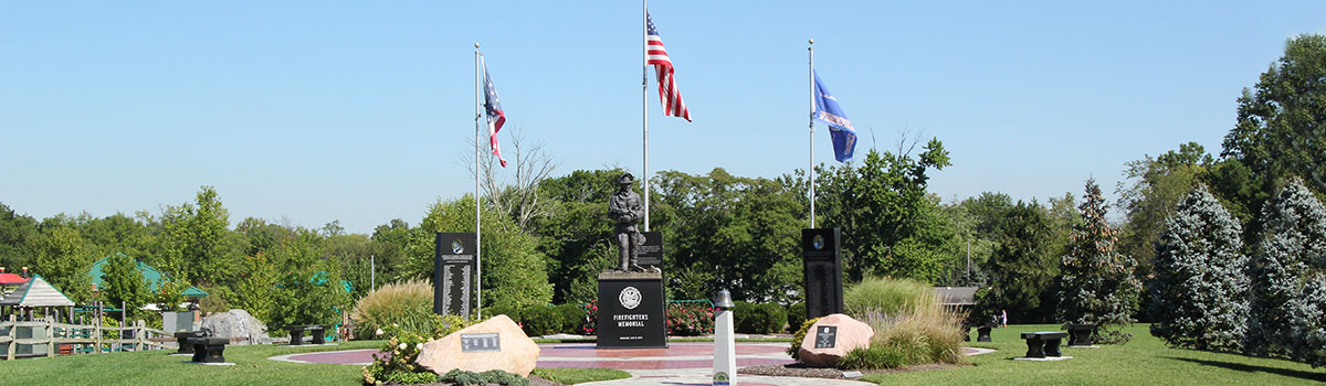 Firefighters Memorial at Beech Acres park