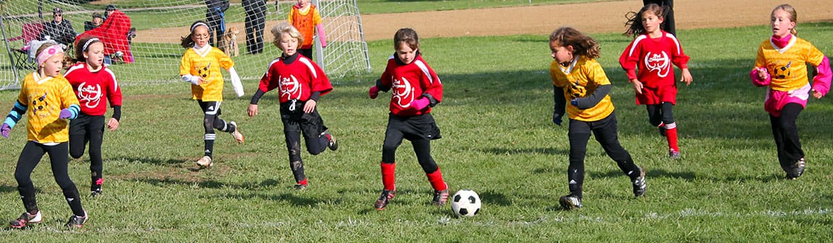 girls playing soccer at Juilfs Park