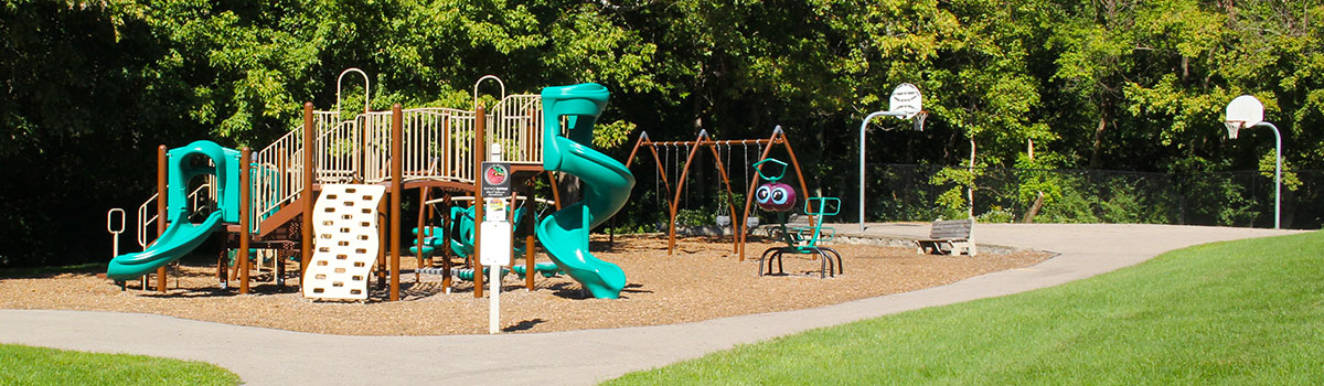 Laverty park playground and basketball court