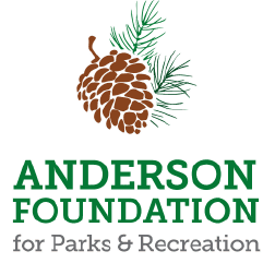 Anderson Foundation for Parks and Recreation logo with pine leaves and pine cone