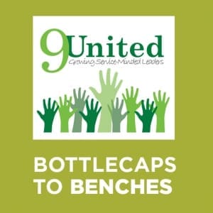 Bottle caps to Benches by 9United