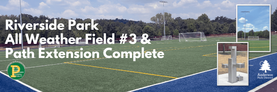 300x900 All Weather Field RS Complete Riverside Park All Weather Field #3 and Path Extension Complete
